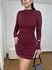 Vestido Feminino Curto Drapeado Cereja