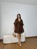 Vestido Feminino Manga Ampla Marrom