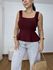 Blusa Feminina Tricot Peplum Vinho