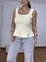 Blusa Feminina Tricot Peplum Amarela
