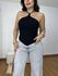 Blusa Frente Única Tricot Preta
