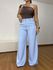 Calça Pantalona Alfaiataria Clássica Azul