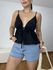 Blusa Feminina Amarração Crepe Preta