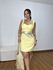Vestido Curto Detalhe Busto Amarelo