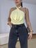 Blusa Feminina Multiformas Crepe Amarela