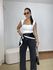 Cropped Feminino Busto Vazado Branco