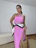 Vestido Frente Única Fivela Rosa
