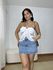 Blusa Bata Babados Tule Branca