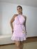 Vestido Frente Única Drapeado Rosa