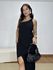 Vestido Nula Manga Alça Fina Preto