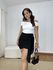 Short Saia Feminino Amarração Preto