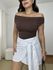 Blusa Feminina Poliamida Ombro Marrom