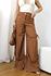 Calça Pantalona Feminina Liv Marrom