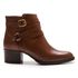Bota/Coturno Feminina Kader Woman Couro Confort Pinhão