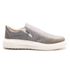 Tenis Slip On Couro Grafite