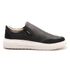 Tenis Slip On Couro Preto