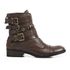 Bota/Coturno Feminina Kader Woman Couro Confort Chocolate