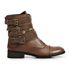 Bota/Coturno Feminina Kader Woman Couro Confort Caramelo