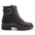 Bota Coturno Kader Woman Feminino Preto Cadarço Metal
