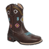 BOTA TEXANA FEMININA JUVENIL NAPA CAFÉ COM BORDADO