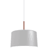 Pendente Bilboquê Grande Para 1 Lâmpada E27 35cm Branco (externo) Cobre (interno)
