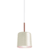 Pendente Bilboquê Médio Para 1 Lâmpada E27 20cm Branco (externo) Cobre (interno)