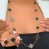 Conjunto de trevo colar e brinco