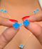 Conjunto de trevo chocker, colar e brinco