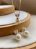 Conjunto De Pérola Com Zircônia Em coração 