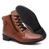 Bota Coturno Botinha Feminina De Amarrar Marrom
