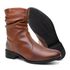 Bota Coturno Enrugada Feminina Marrom