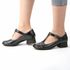 Sapato Boneca Salto Grosso Em Couro Preto Dual Comfort J.Gean FE0048/10