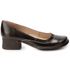 Sapato Boneca Salto Grosso Em Couro Preto Dual Comfort J.Gean FE0049