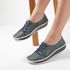 Sapatilha Tênis Feminino em Couro cor Azul Denin J.Gean Wave
