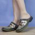 Sapatilha Mule feminina Em Couro Oliva exclusivo J.gean cod. GC0002