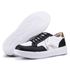 Tênis Feminino Flora Kéffor em Couro Branco Com Recortes Preto
