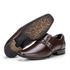 Sapato Social Linha Istambull New em Couro Castanho Com Detalhe Metalizado 