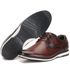 Sapato Oxford Casual Em Couro Marrom Brogue Confortável Play