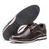 Sapato Oxford De Couro Café Bico Redondo Com Cadarço Play