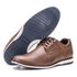 Sapato Oxford De Couro Marrom Bico Redondo Com Cadarço Play