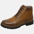 Bota Coturno em Couro Mega Boots 6033 Taupe-Cafe