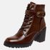 Bota Feminina Tratorada Mega Boots em Couro - Chocolate - 1428