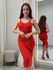 Vestido Canelado Anita Laranja