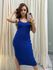 Vestido Canelado Anita Azul