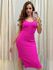 Vestido Canelado Anita Rosa
