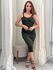 Vestido Canelado Anita Verde Militar