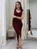 Vestido Canelado Lisboa Marsala