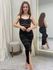 Vestido Canelado Nicole Preto