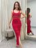 Vestido Canelado Nicole Vermelho
