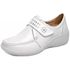 Sapato Feminino anatômico couro legítimo cor branco